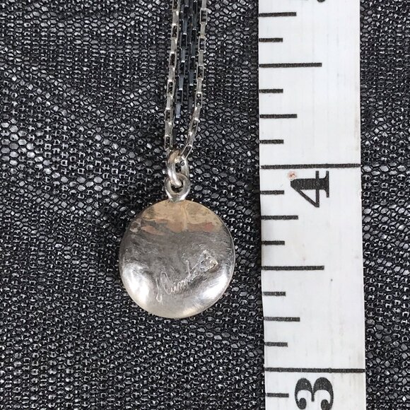 Humberto Necklace Sterling Silver Pearl Flower Artisan Handmade Modernist Unique - Picture 12 of 15